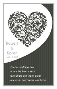 Wedding Program Cover Template 6F - Version 4